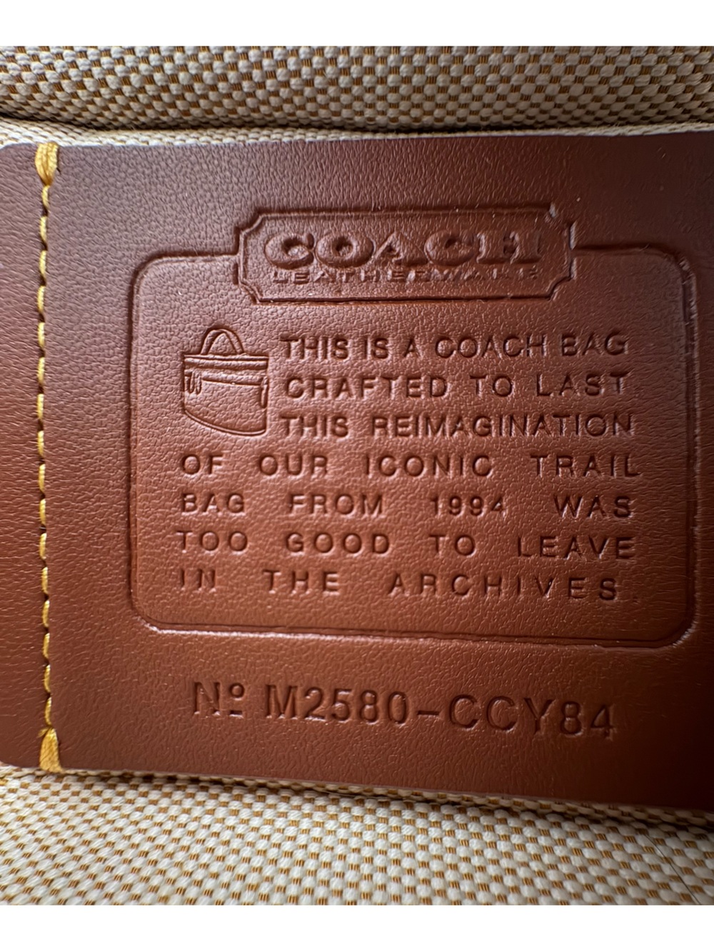 Coach Trail Bag 15 in Vanilla - Picture 10 of 10